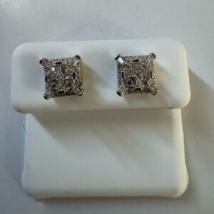 New Moissanite and sterling silver earrings